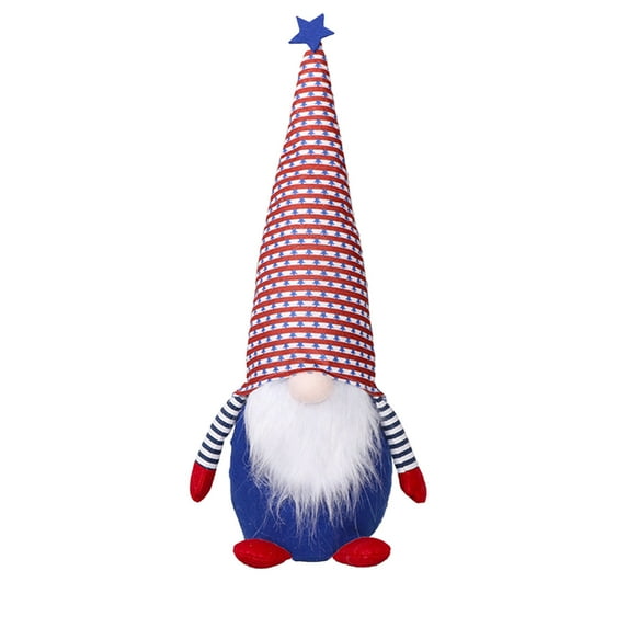Twfbrm 4th of July Decorations Memorial Day Patriotic Plush Gnomes for Home Fourth of July Dolls for Office, Indoor Red White Blue Gnome Figurines Decor for Independence Day