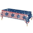 thumbnail image 1 of Twfbrm 4th of July Disposable Tablecloth, 54x108 Inch Star and Stripes Rectangle Plastic Table Cloth, Waterproof Patriotic Table Cover Independence Day Table Decorations for Party Dining Birthday, 1 of 6