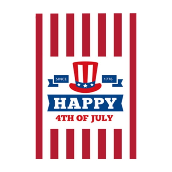 Twfbrm 4th of July Garden Flag Independence Day Welcome Garden Flag for Outside Double Sided Patriotic American Stars and Stripes Blue Red Star Memorial Day Decorations Linen Yard Flag