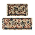 thumbnail image 1 of Twfbrm 4th of July Patriotic Kitchen Rugs Set of 2, Star and Stripes Kitchen Floor Mat, Non-Slip Quick Dry Kitchen Carpet Low-Profile Independence Day Decorative Rugs for Holiday(16"x24" & 16"x48"), 1 of 6