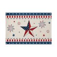thumbnail image 1 of Twfbrm 4th of July Patriotic Placemats for Dining Table, 12x18 Inch Linen Star and Stripes Fireworks Place Mats, Seasonal Holiday Table Mats Independence Day Table Decorations for Party Kitchen, 1 of 5