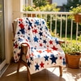 thumbnail image 1 of Twfbrm 4th of July Patriotic Throw Blanket, Red White and Blue Stars Pattern Flannel Blankets, Soft Warm and Lightweight Independence Day Decorative Blankets for Couch, Sofa, Bed, Car, Chair, 1 of 9