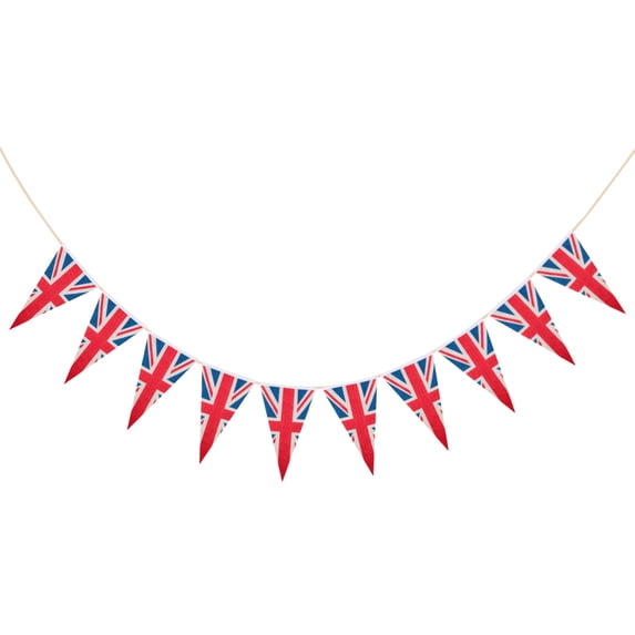 Twfbrm 4th of July String Pennant Banner, Star and Stripes Triangular Fabric American Flag Banner, Red White and Blue Decorative Bunting Flag Patriotic Party Decoration for Home Office Sports Events