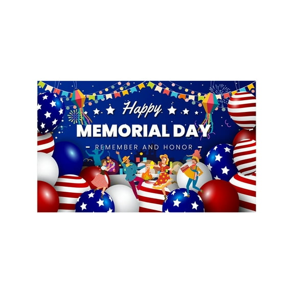 Twfbrm 4th of July Banner Decorations, Independence Day Backdrop America Flag Patriotic Photo Booth for Memorial Day Veterans Day Party Supplies