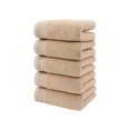 thumbnail image 1 of Twfbrm 5 Pack Cotton Hand Towels, 13"x29" Highly Absorbent & Quick Dry Turkish Face Towels, 400GSM Super Soft Lint-Free Solid Color Bath Towels for Beach Gym Shower Hotel and Spa, 1 of 6