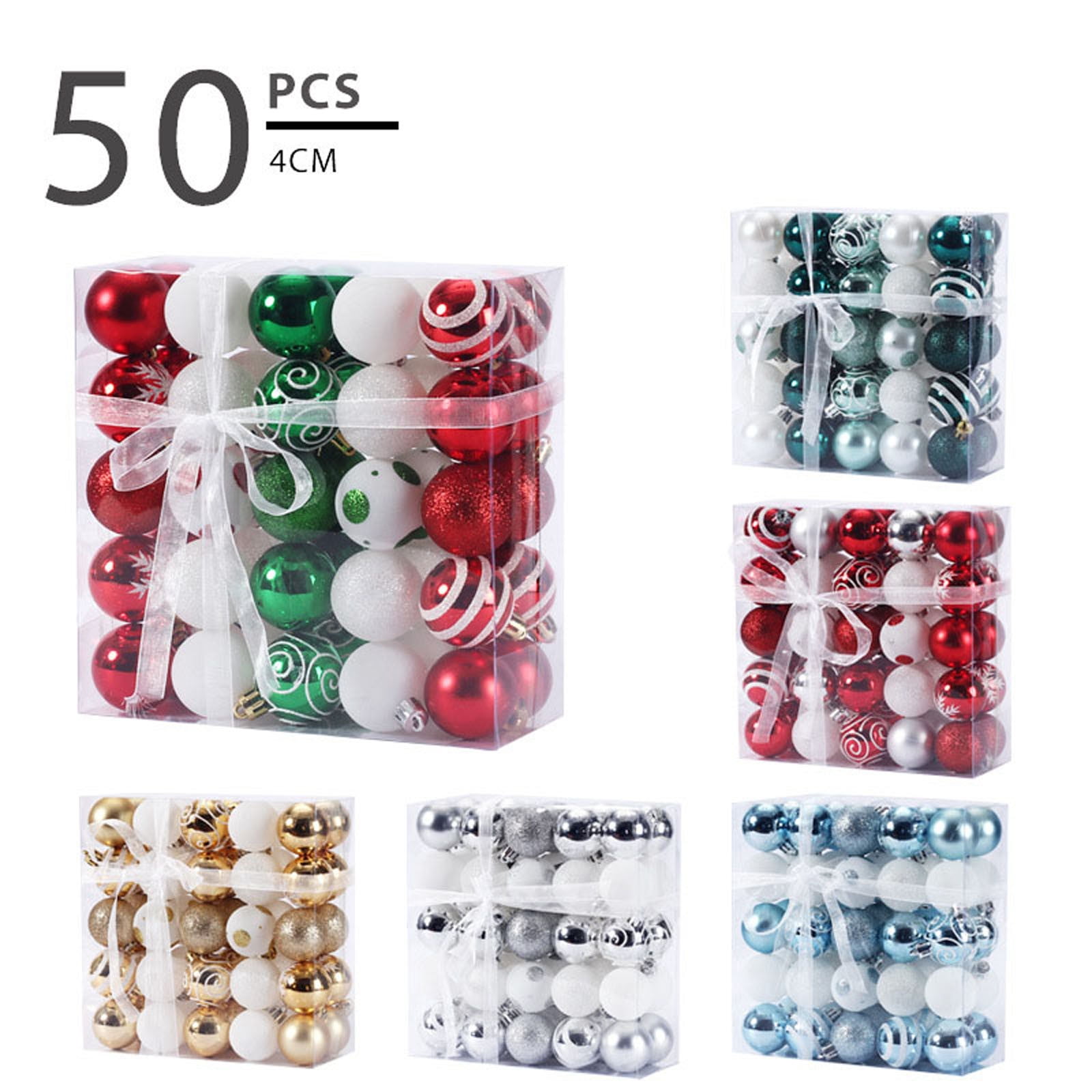 Twfbrm 50Pcs Christmas Balls Ornaments for Xmas Christmas Tree