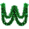 thumbnail image 1 of Twfbrm 6.56 Feet Christmas Garland Ribbon Tinsel Garlands Decor Shiny Metallic Garland Red Green White Gold Twist Banners for Party Wedding Christmas Decorations, 1 of 6
