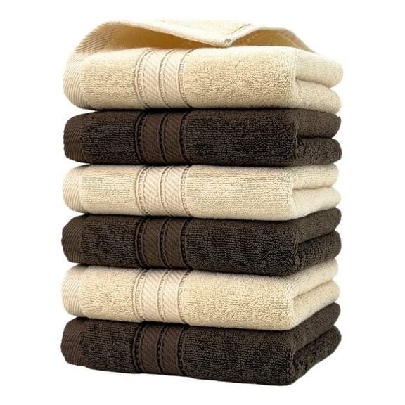 Twfbrm 6 Pack Premium Hand Towels - 100% Cotton Turkish Hand Towels Highly Absorbent & Quick Dry Face Towels, 400GSM Ultra Soft Microfiber Bath Towels for Beach Gym Shower Hotel and Spa, 13.3"x29"