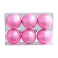 thumbnail image 1 of Twfbrm 6 Pcs Christmas Tree Balls, 2.36" Shatterproof Christmas Ornament, Christmas Decorations for Christmas Tree Hanging Decorative Bauble Set for Home Party Wedding Decor - Pink, 1 of 5