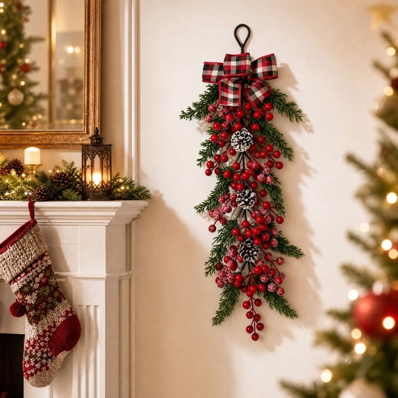 Pattern Create Draw Twfbrm Artificial Christmas Swags, Teardrop Swag Decorations with ...