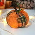 thumbnail image 1 of Twfbrm Artificial Fabric Pumpkins Fall Decorations for Home, 5.5" Buffalo Plaid Faux Pumpkins Ornaments, Rustic Farmhouse Decorative Pumpkin Thanksgiving Table Centerpiece for Shelf Mantel Couch, 1 of 7
