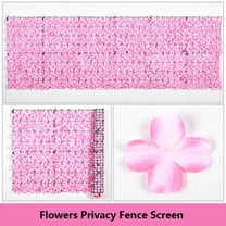 Twfbrm Artificial Flowers Privacy Fence Screen, 20"x39" UV-Anti Fake Plant Hedges Fence with Flowers, Faux Silk Flowers Fence Panel Wall Backdrop Decorations for Patio Balcony Garden Backyard
