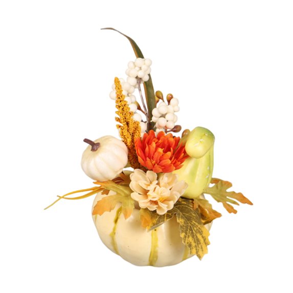 Twfbrm Artificial Pumpkin Fall Flowers Bouquet Fall Decor Pumpkin Flower Arrangements for Home Wedding Bouquets Kitchen Table Centerpieces Halloween Party Autumn Decoration