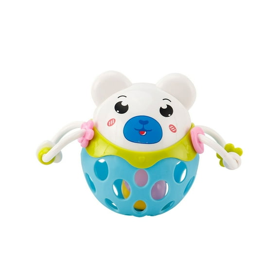 Twfbrm Rattle Balls, Sensory Montessori Toy, Cute Animals Design Soft Silicone Teething Toys, Food Grade BPA-Free Infant Chew Toys Easy Grasp Rattle Toys Music Learning Toy for 0-12 Months