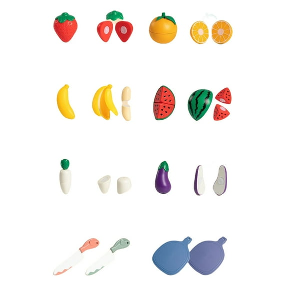Twfbrm Baby Toys Children's House Simulation Fruit Cutting Toy Kitchen Food Vegetables Can Be Cut 8Sets Pretend Learning Toys 5-12 Years Boys Girls