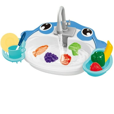 Twfbrm Baby Toys Kitchen Sink Toys Kid Play Sink With Running Water Pretend Play Kitchen Sink With Cute Pattern Role Sink Play Toys For Kid Gift Pretend Learning Toys 5-12 Years Boys Girls