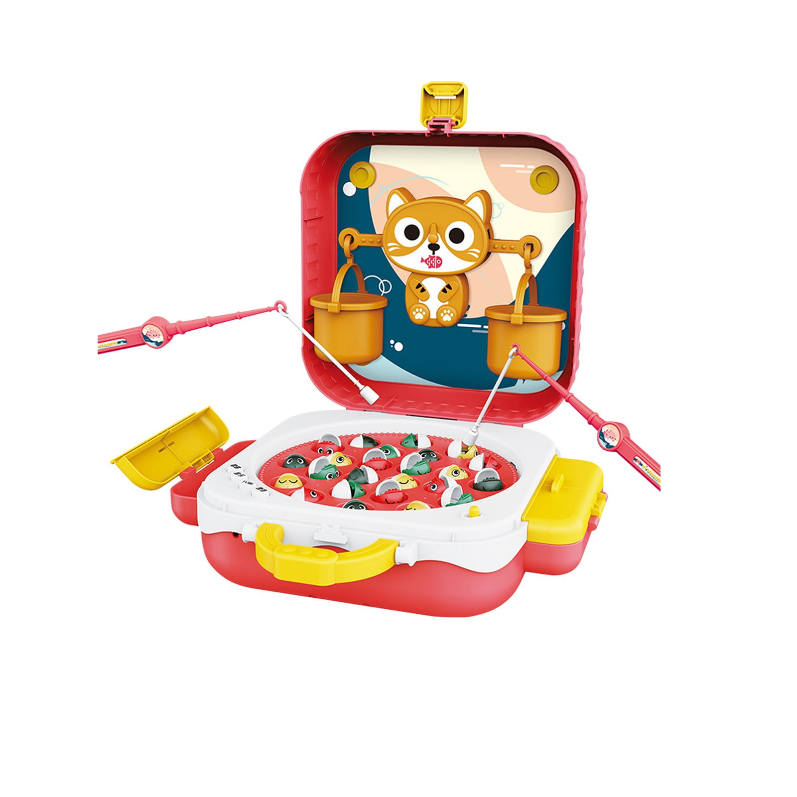 Twfbrm Baby Toys Portable Magnetic Fishing Toy Set With Music Rotating ...