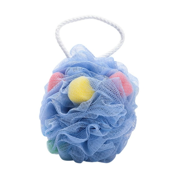 Twfbrm Bath Loofah Sponge, 5 Inch Soft Mesh Shower Puffs Exfoliating Body Scrubber with Hanging Rope, Deep Cleaning & Fast Foaming Body Wash Shower Pouf Balls Bathing Accessories for Women and Men