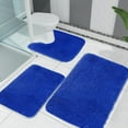 thumbnail image 1 of Twfbrm 3 Piece Bathroom Rugs Set, Fluffy Plush Bath Rug with U-Shape Toilet Rug, Super Soft and Absorbent Plush Floor Mats, Non-Slip Rubber Backing Quick Dry Shower Mats for Tub Toilet Bathroom, 1 of 8