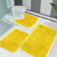 thumbnail image 1 of Twfbrm 3 Piece Bathroom Rugs Set, Fluffy Plush Bath Rug with U-Shape Toilet Rug, Super Soft and Absorbent Plush Floor Mats, Non-Slip Rubber Backing Quick Dry Shower Mats for Tub Toilet Bathroom, 1 of 8