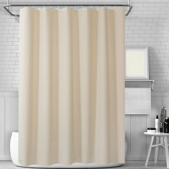 Twfbrm Beige Shower Curtain for Bathroom, 71"x71" Solid Color Fabric Shower Curtain with Grommets and Hooks, Water Repellent Quick-Drying Bath Curtain Machine Washable for Bathtub Hotel Spa