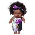 thumbnail image 1 of Twfbrm Black Doll, Black American African Baby Doll for Kids, Cute Curly Black Girl Reborn Baby 8 Inch Vinyl Baby Toy, Christmas New Year Birthday Gifts for 3-5 Years Boys Girls, 1 of 6