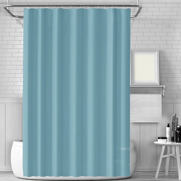 Twfbrm Blue Shower Curtain for Bathroom, 71"x71" Solid Color Fabric Shower Curtain with Grommets and Hooks, Water Repellent Quick-Drying Bath Curtain Machine Washable for Bathtub Hotel Spa