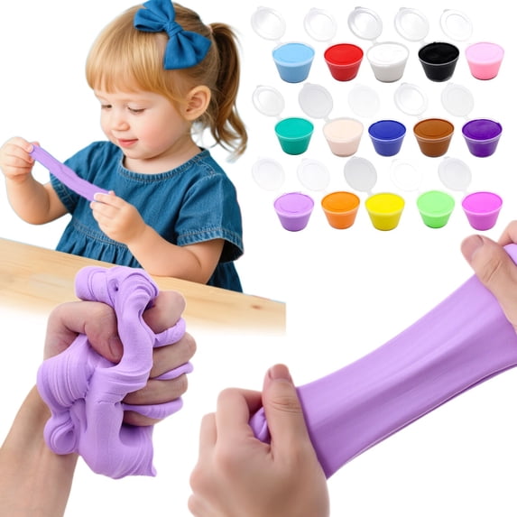 Twfbrm Butter Slime Toys, Soft and Stretchy Slime Decompression Toy, Non-Sticky Stress Relief Sensory Fidget Toy, DIY Solid Color Slime Toy Party Favor Gifts for Girls and Boys