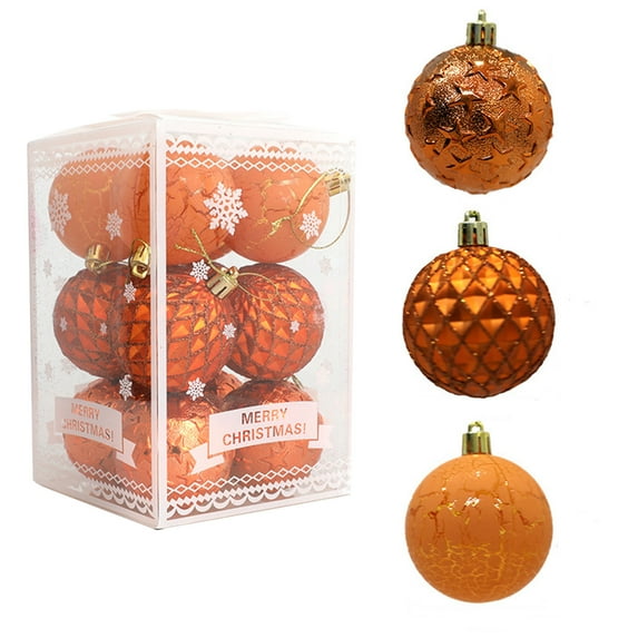 Twfbrm Christmas Ball Ornaments, 12pcs 6cm/2.36" Pre-Strung Xmas Tree Decorations,Holiday Hanging Balls-3 Style Shatterproof Plastic Christmas Tree Ball Ornaments on Clearance