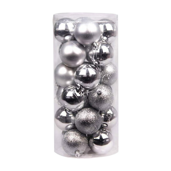 Twfbrm Christmas Ball Ornaments 24Pcs Shatterproof Christmas Balls Baubles Party Tree Decorations Hanging Ornament Decor,6cm/2.4"