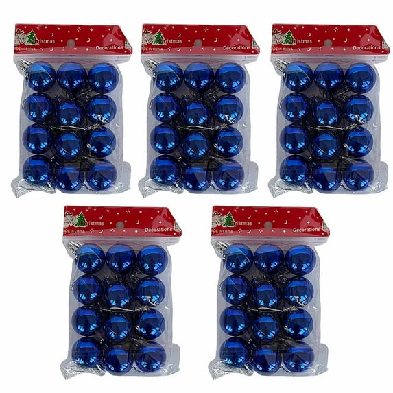 Twfbrm Christmas Ball Ornaments 60ct Christmas Balls Bright Colored Ball Electroplating Ball Gift Box Set Christmas Tree Decoration Pendant,3cm/1.18"