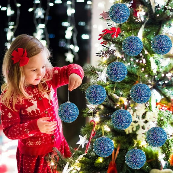 Twfbrm Christmas Ball Ornaments -Large Size 3.14'' 4pcs Christmas Tree Ornaments Set, Shatterproof Christmas Tree Decorations for Xmas Tree, Holiday, Wedding Party