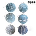 thumbnail image 1 of Twfbrm Christmas Ball Ornaments,Sequin Christmas Ball Decorations Shatterproof Xmas Tree Ornaments Glitter Xmas Ornaments Plastic Hanging Pearl Balls for Xmas Trees,Holiday Party (80mm/3.14",6ct), 1 of 5