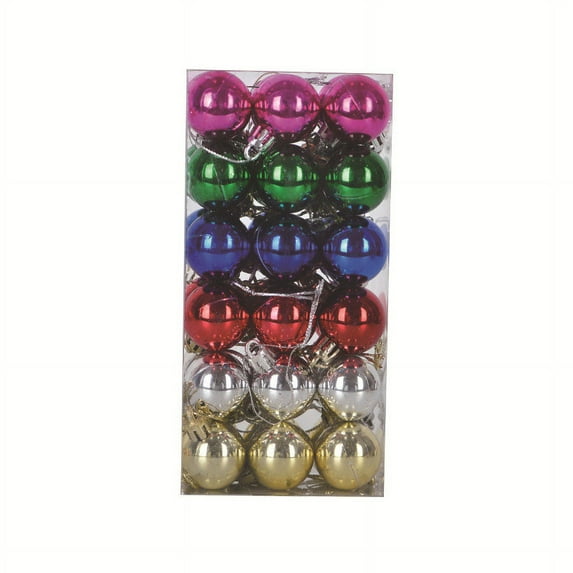 Twfbrm Christmas Balls 36ct Colored Christmas Ball Ornaments Essential Xmas Tree Decorations Shatterproof Christmas Decor Plastic Xmas Ornaments Balls for Party (Smooth-3cm/1.2",3color)