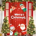 thumbnail image 1 of Twfbrm Christmas Door Cover, Christmas Decorations, 35"x73" Merry Christmas Fabric Front Door Banner with Santa Pattern, Winter Holiday Photography Backdrop Xmas Hanging Porch Sign for Party, 1 of 6