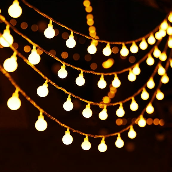 Twfbrm Christmas Garland Fairy Lights Battery Operated String Lights Indoor Outdoor Waterproof Christmas Lights for Garden Patio Balcony Bedroom Xmas Tree Decorations