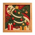 thumbnail image 1 of Twfbrm Christmas Kinusaiga Fabric Art Kit, 3D Mosaic Craft Kits with Wooden Frame and Tools, Holiday DIY Relaxing Handmade Art Project Christmas Decoration for Gift, Part, Home Decor, 1 of 6
