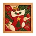 thumbnail image 1 of Twfbrm Christmas Kinusaiga Fabric Art Kit, 3D Mosaic Craft Kits with Wooden Frame and Tools, Holiday DIY Relaxing Handmade Art Project Christmas Decoration for Gift, Part, Home Decor, 1 of 6