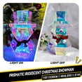 Twfbrm Christmas LED LightPrismatic Iridescent Snowman 11.8" Light