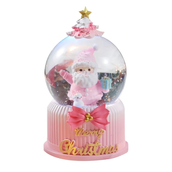 Twfbrm Christmas Music Box Snow Globe Gift, Musical Rotating Santa Claus Snow Globe Gift,Gift for Girls Wife Girlfriend Daughter Son Granddaughter, Xmas Present Christmas