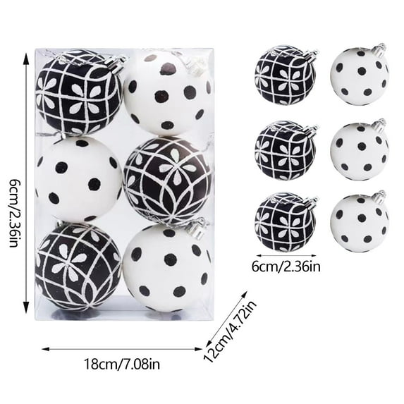 Twfbrm Christmas Ornaments Balls Sequin Christmas Decorations Xmas Tree Shatterproof Big Black Christmas Ball Ornaments with Hanging Loop for Wedding Holiday Party Indoor Outdoor Decor