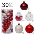 thumbnail image 1 of Twfbrm Christmas Ornaments Set, 30Pcs Clear Plastic Shatterproof Christmas Ball Hanging Ornaments for Xmas Tree Decorations, for Indoor Home Thanksgiving Party Holiday Decor, 1 of 6