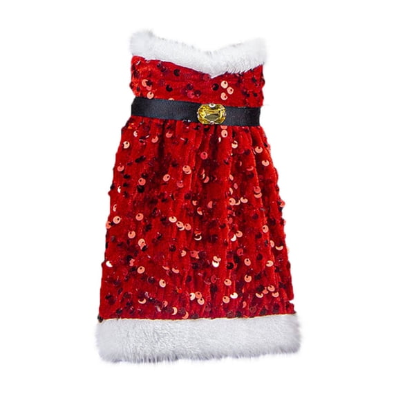 Twfbrm Christmas Plush Red Dress Wine Bottle Cover Decorations,Santa Claus Snowman Wine Bottle Bag For Christmas Party Decoration