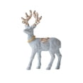 thumbnail image 1 of Twfbrm Christmas Reindeer Figurines, Christmas Decorations 8.3" Glitter Sequins Deer Statue with Rhinestones, Rustic Standing Elk Tabletop Ornaments for Living Room Bedroom Office Shelf Mantel, 1 of 8