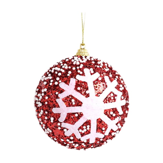 Twfbrm Christmas Tree Decorations 8cm/3.14in Snowflake Colored Christmas Balls Shatterproof Christmas Decorations High End Hanging Balls Layout Christmas Ornaments