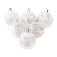 thumbnail image 1 of Twfbrm Clear Christmas Ornaments Balls 6cm/2.36in Transparent Painted Printed Christmas Ball Plastic Christmas Tree Decoration Shatterproof Ball Pendant Colorful Box Set Of 6 Christmas Balls, 1 of 3