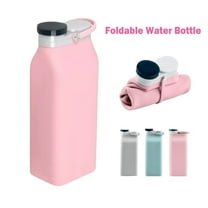 Twfbrm Collapsible Water Bottles, 20 oz Food-Grade Silicone Water Bottle with Leakproof Lid, BPA-Free Reusable Sport Hydration Flask Portable Foldable Water Bottle for Travel Camping Hiking