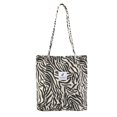 thumbnail image 1 of Twfbrm Corduroy Tote Bag for Women, Large Capacity Black and White Prints Shoulder Bags with Inner Pocket, Portable Heavy-Duty Shopping Bags Casual Handbag for Daily Work Beach Travel and Grocery, 1 of 6