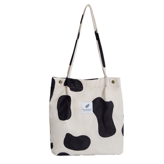 Twfbrm Corduroy Tote Bag for Women, Large Capacity Zebra-Stripe Prints Shoulder Bags with Inner Pocket, Portable Heavy-Duty Shopping Bags Casual Handbag for Daily Work Beach Travel and Grocery