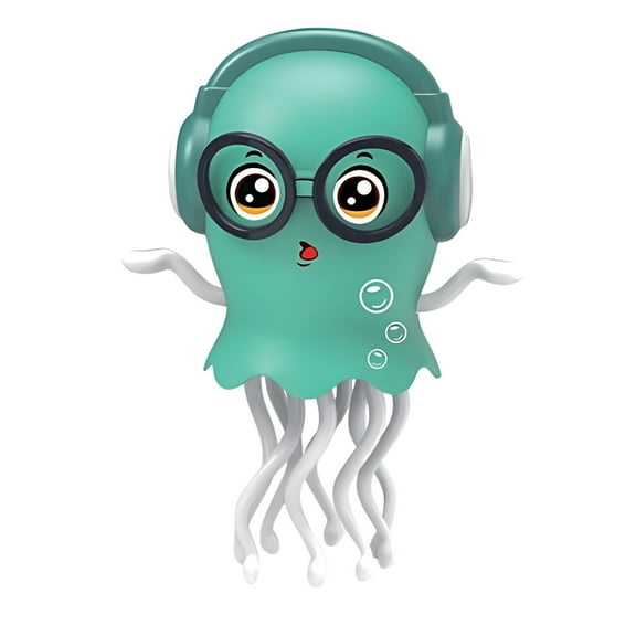 Twfbrm Dancing Jellyfish Baby Toy, Electric Crawling Jellyfish Tummy Time Toys with LED Light and Music, Smart Obstacle Avoidance Sensor Toys Interactive Toy for 3 4 5 6 Year Old Kids Boy Girl